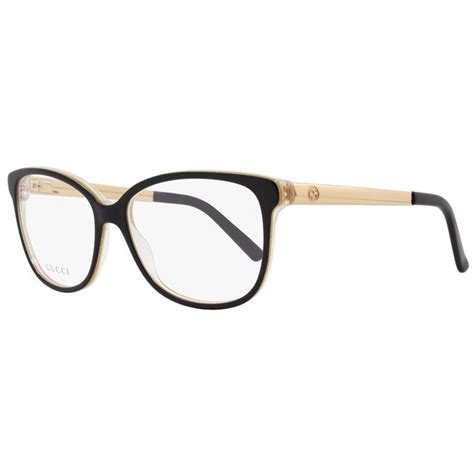 gucci 3701 4wh 54 15|GUCCI 3701 Eyeglasses 04WH Blk Embossed 54.